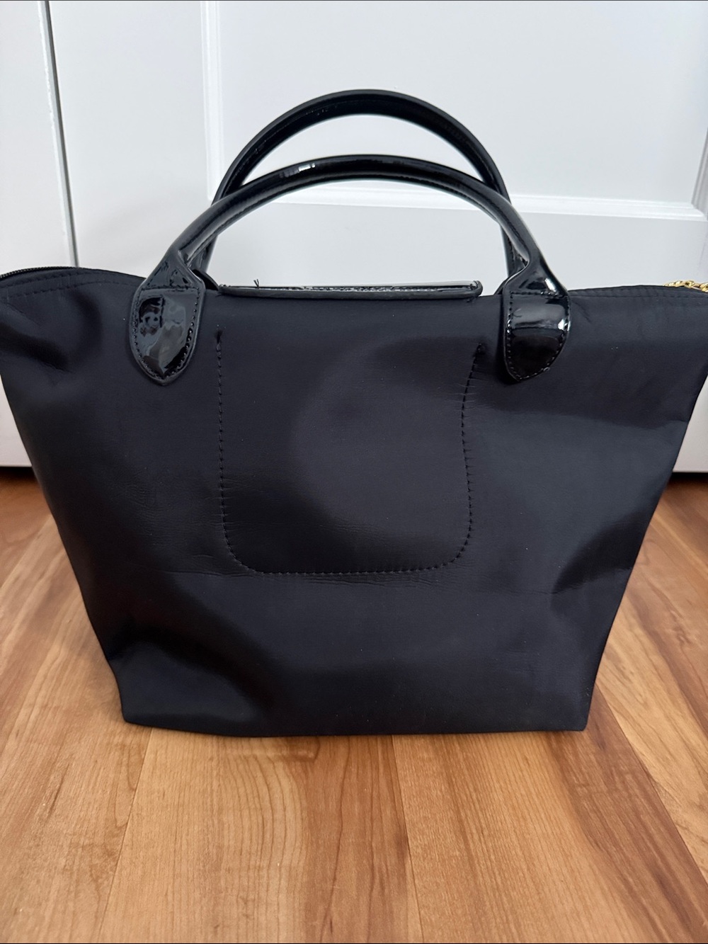 Longchamp My Pliage Signature Custom Handbag Black, Lightly Used - Picture 3 of 6